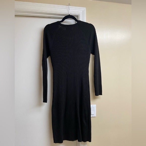 Black Pleather Dress | Calvin Klein - Picture 2 of 6